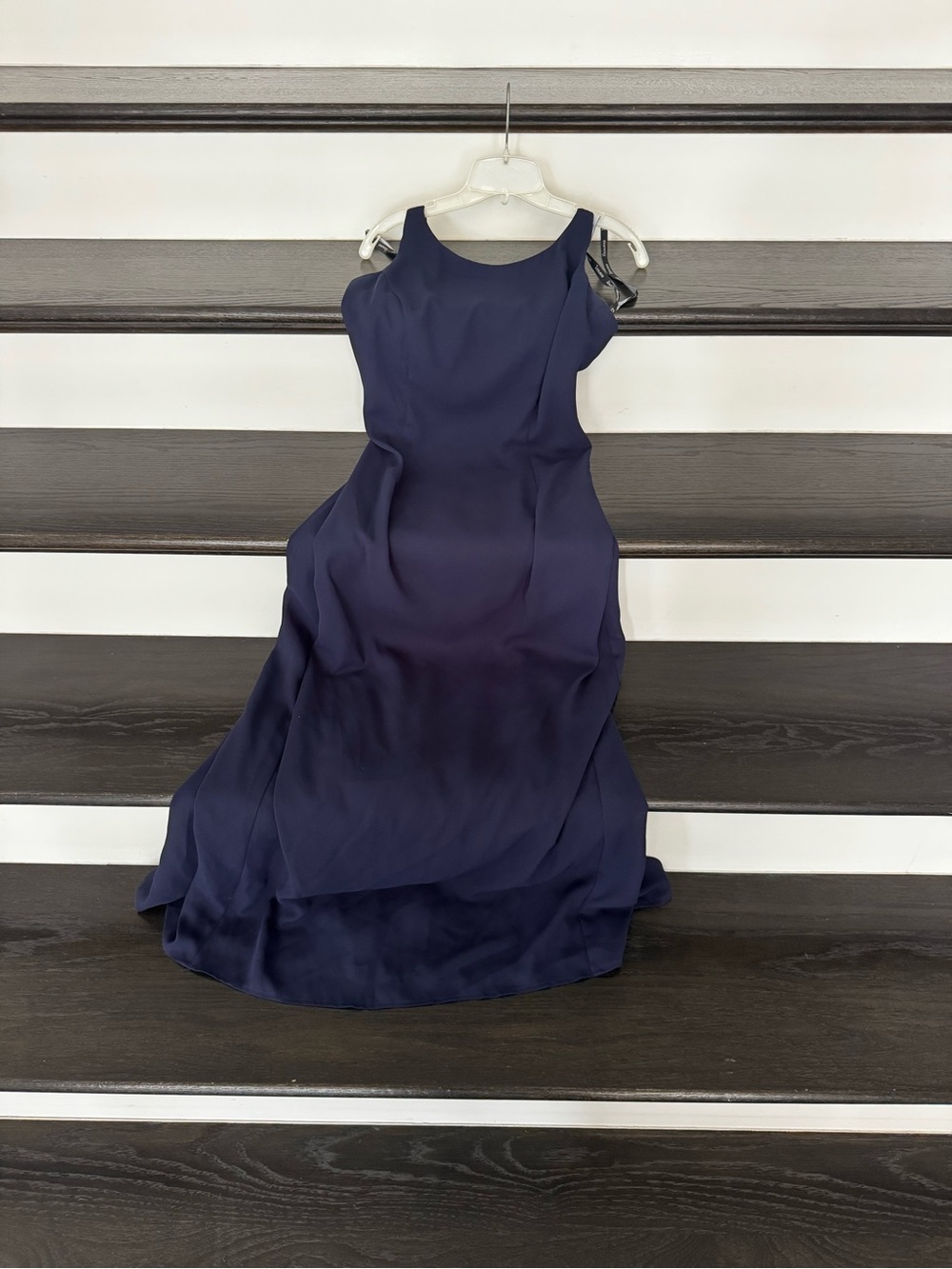 Rhapsody Midnight Blue Sleeveless Prom Gown